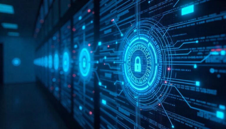 The intricate, holographic security monitoring interface exemplifies the "purpose of Security Operations Center (SOC)", where advanced cybersecurity technologies and data analytics are leveraged to detect, analyze, and respond to potential threats against an organization's critical digital assets.