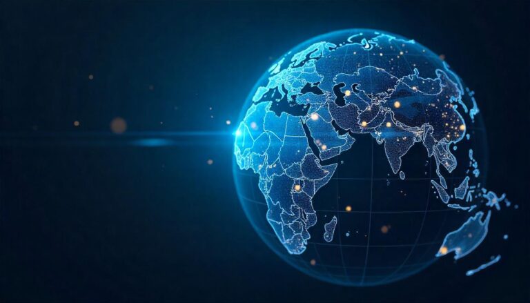 The vibrant, holographic visualization of the global network illustrates the "importance of 24/7 security monitoring" within the Security Operations Center (SOC), where cybersecurity teams maintain comprehensive visibility and real-time situational awareness across an organization's entire digital footprint.