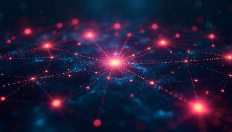 The dazzling, interconnected web of luminous nodes and pathways in this image represents the scaling security operations MSSP, where a dynamic, comprehensive network can adapt to protect an organization's ever-evolving digital landscape.