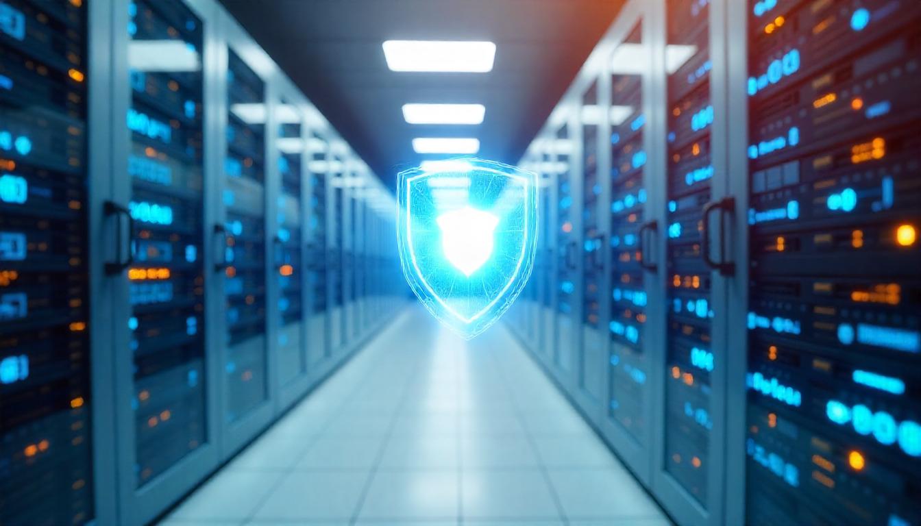 The captivating, futuristic atmosphere depicted in this image underscores examples proactive security measures, where the luminous shield serves as a symbol of the predictive analytics, automated risk assessment, and layered defense mechanisms that empower security teams to maintain the resilience and integrity of mission-critical systems.