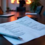 The image depicts a document titled "Credentials" on a desk, suggesting the managing shared security controls between the client and the Managed Security Service Provider. This document likely outlines the specific responsibilities and access privileges within the security engagement.