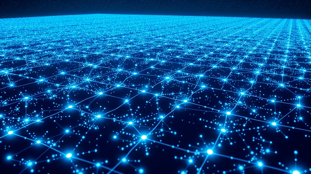 A digital network representing the managed SIEM service benefits in cybersecurity infrastructure.