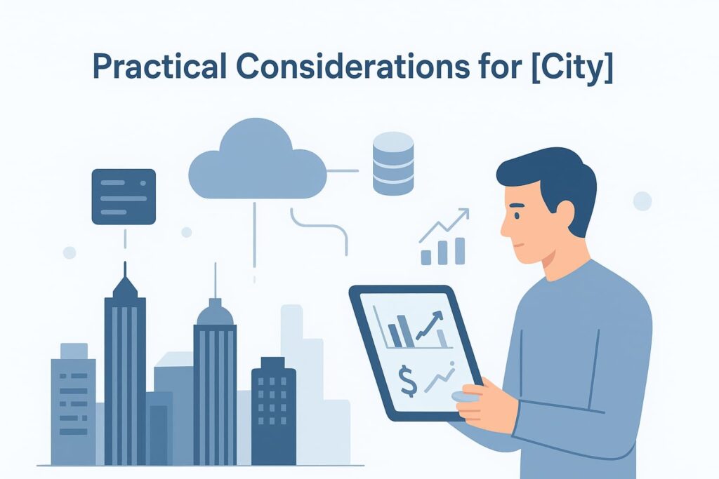  Illustration of a person using a tablet to explore cost effective log management [city].