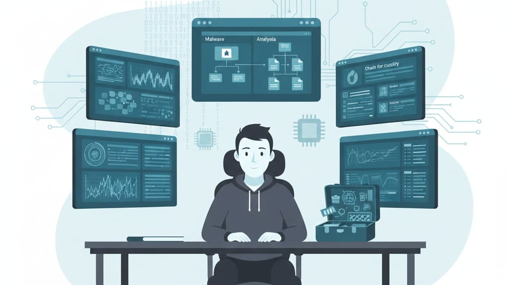 Cybersecurity professional analyzing data and monitoring systems, highlighting the benefits MSSP DFIR support services.