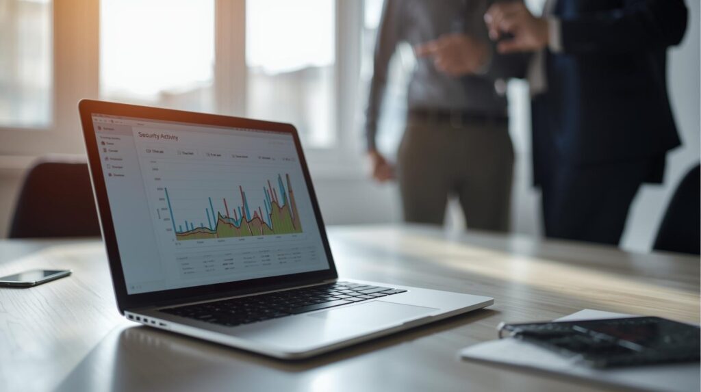 Security activity monitoring dashboard used in SOAR implementation consulting service in Fullerton