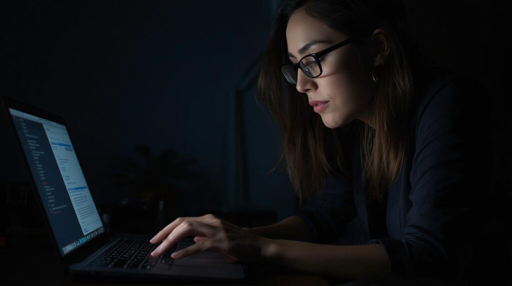 IT professional monitoring Managed Email Security Gateway system to protect against cyber threats and email attacks