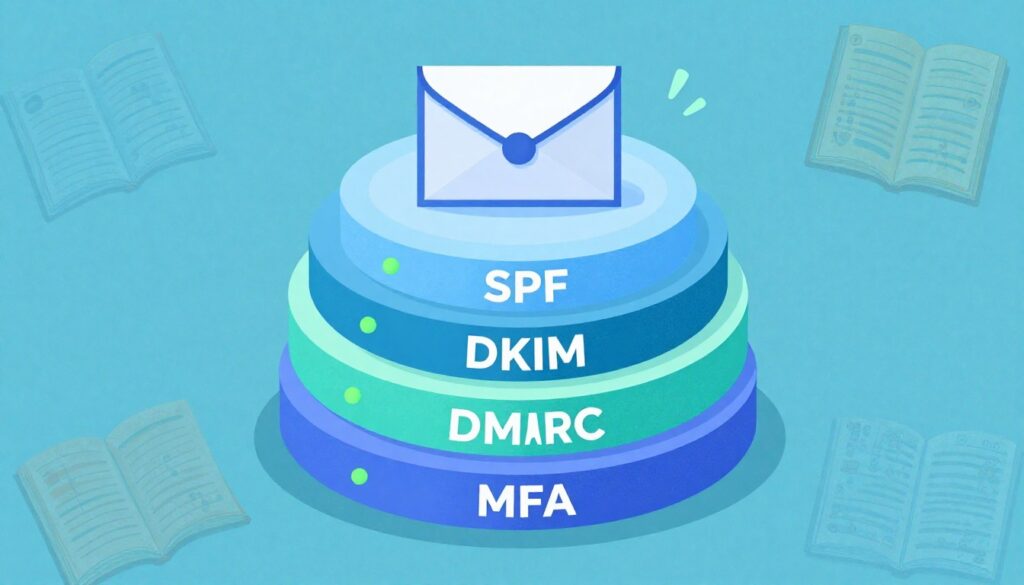 Layered security model used to prevent phishing business email compromise across email infrastructure