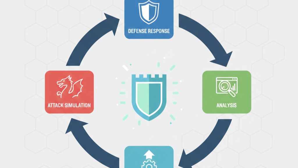 Coordinating red team blue team exercises visualized through protected servers and real-time security monitoring