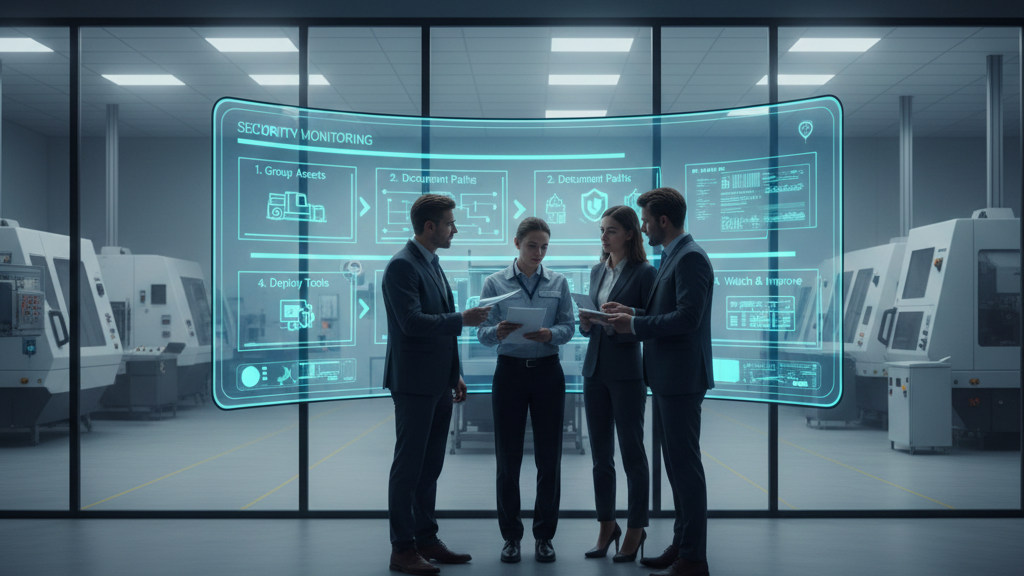 purdue model security monitoring across OT levels with segmented control systems and secure data flow between operations