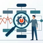 2D vector illustration of a digital team determining incident root cause as the foundational pillar of a daily work cycle.