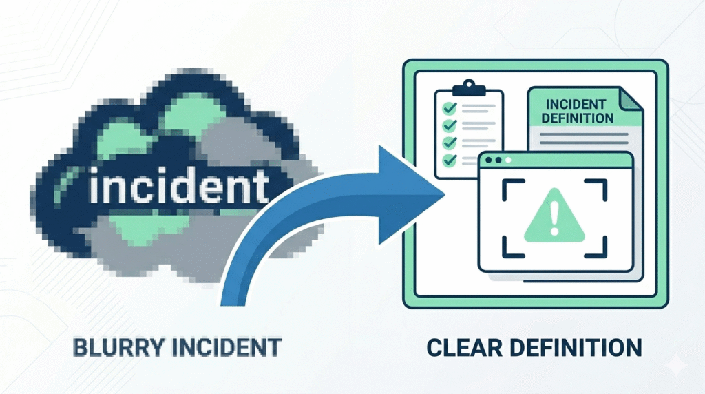 A modern flat illustration showing an infinite work loop supported by a gold pillar, representing the importance of determining incident root cause for team stability.