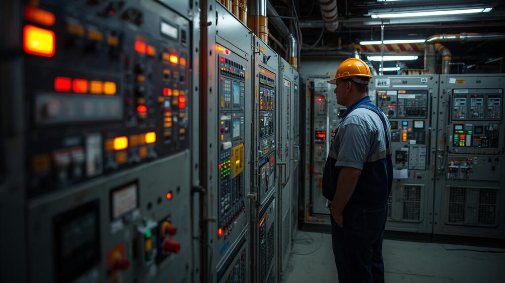 Industrial operator securing industrial control systems (ICS) by monitoring control room equipment