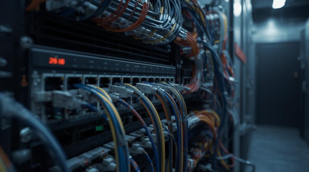 Network infrastructure supporting compliance requirements OT security (nerc cip) with organized cabling