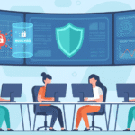 Simulating real world attacks safely as analysts monitor blocked threats and system defenses in a live security dashboard