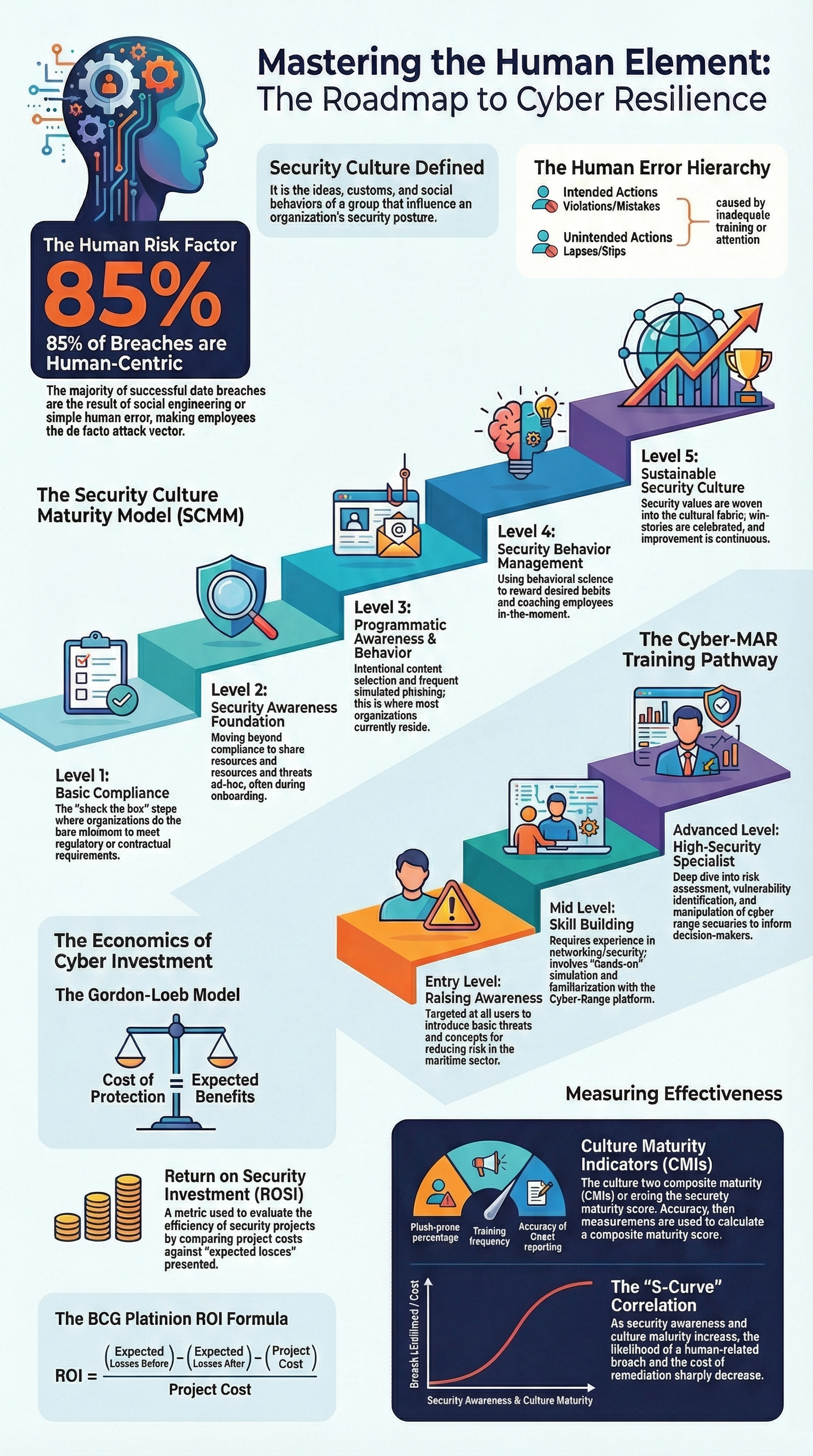 Visualizing behavioral change and data when measuring security awareness effectiveness for a security team.