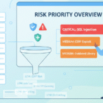 Prioritizing pen test finding remediation process showing risk review, fixes in progress, and improved security posture