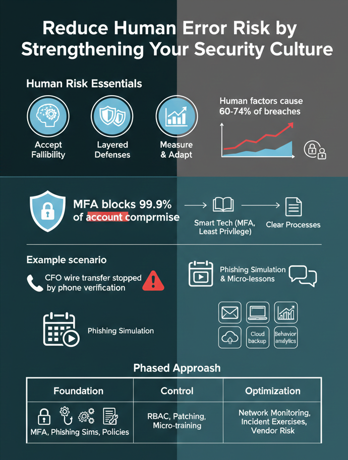 A close-up of a user utilizing two-factor authentication to assist in reducing human error risk security.