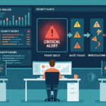 Dashboard showing a broken workflow pipeline and delayed escalating critical security events in a red triage queue.