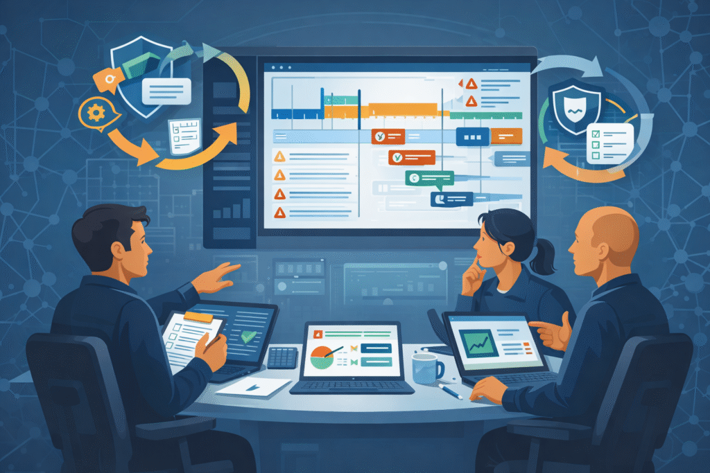 Cybersecurity team training and using playbooks for managing incident response team communication effectively.