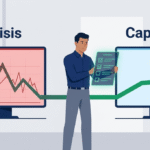 A professional transforming a crisis chart into a capability growth chart via post incident escalation review.