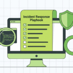 Graphic showing digital tools for testing incident response playbooks on a computer screen.