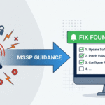 Graphic showing how MSSPs provide remediation guidance by turning chaotic alerts into a clear technical checklist.