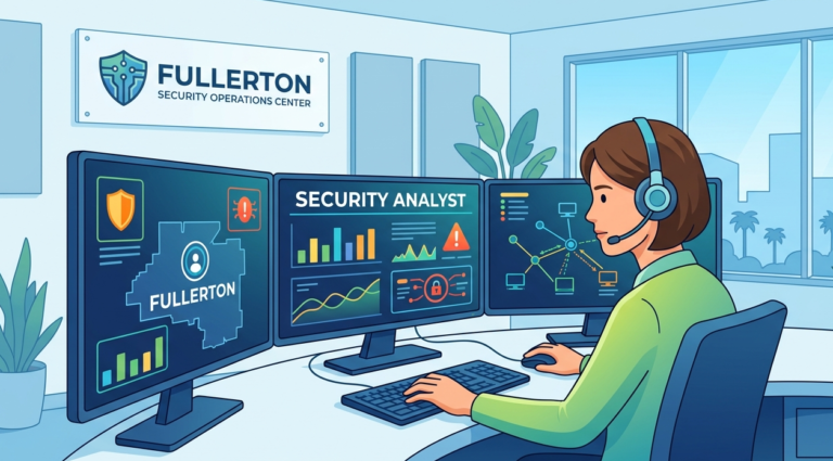 A security analyst at a Fullerton operations center; finding expert security analysts in Fullerton. 
