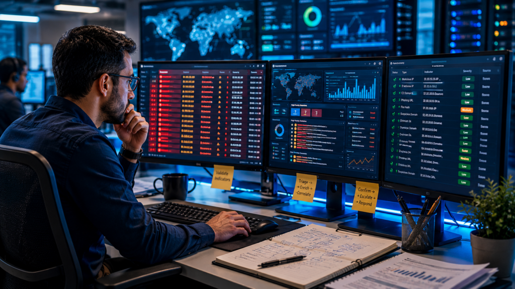 Converting Intel Actionable Security Controls by validating threat intelligence and prioritizing critical security alerts