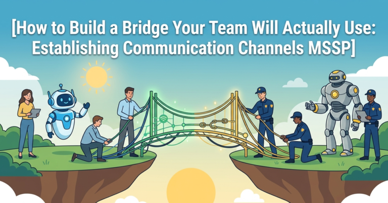 Illustration of building a digital bridge, highlighting establishing communication channels MSSP workflows 