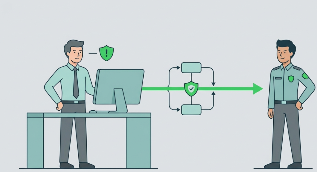 A streamlined communication pathway directly connecting teams, showing the value of defining points contact mssp.