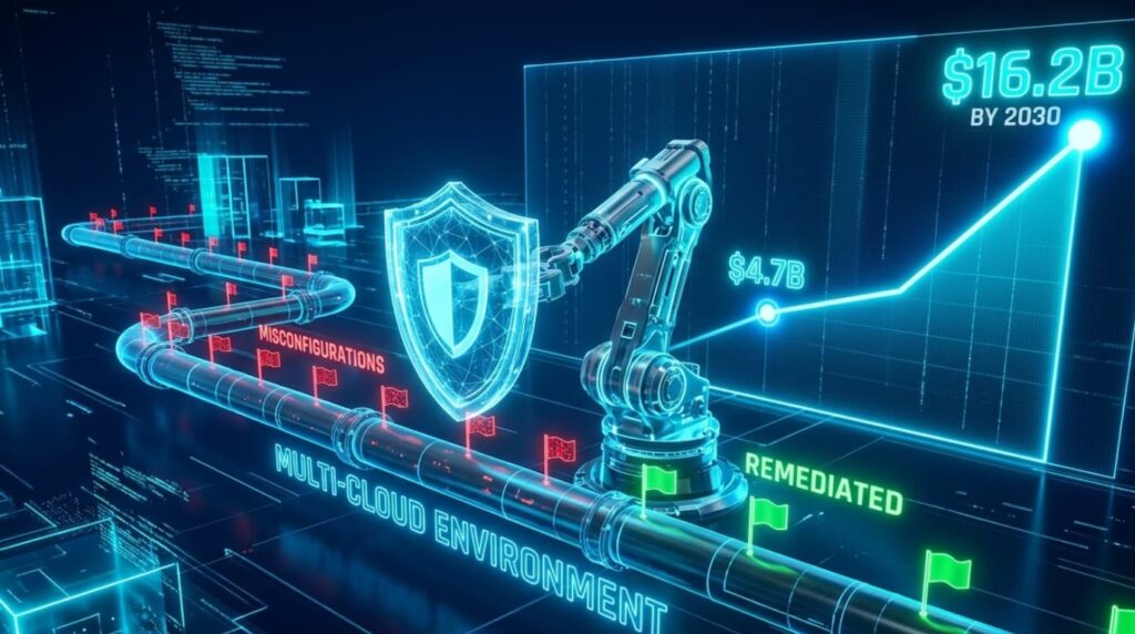 Robotic arm fixing pipeline misconfigurations in a multi-cloud environment for secure cloud migration