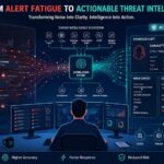 SOC analyst dashboard illustrating actioning threat intelligence alerts by transforming noisy alert overload into prioritized, automated responses.