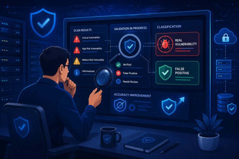 Managing false positives scanners with vulnerability validation and security analysis