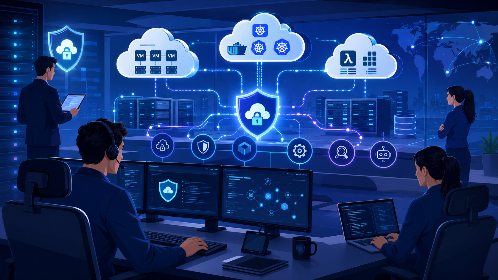 Cloud Native Security Tools MSSP protecting hybrid and multi-cloud environments with integrated security monitoring