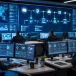 SOAR use cases automation examples in a modern SOC with analysts monitoring automated security operations.
