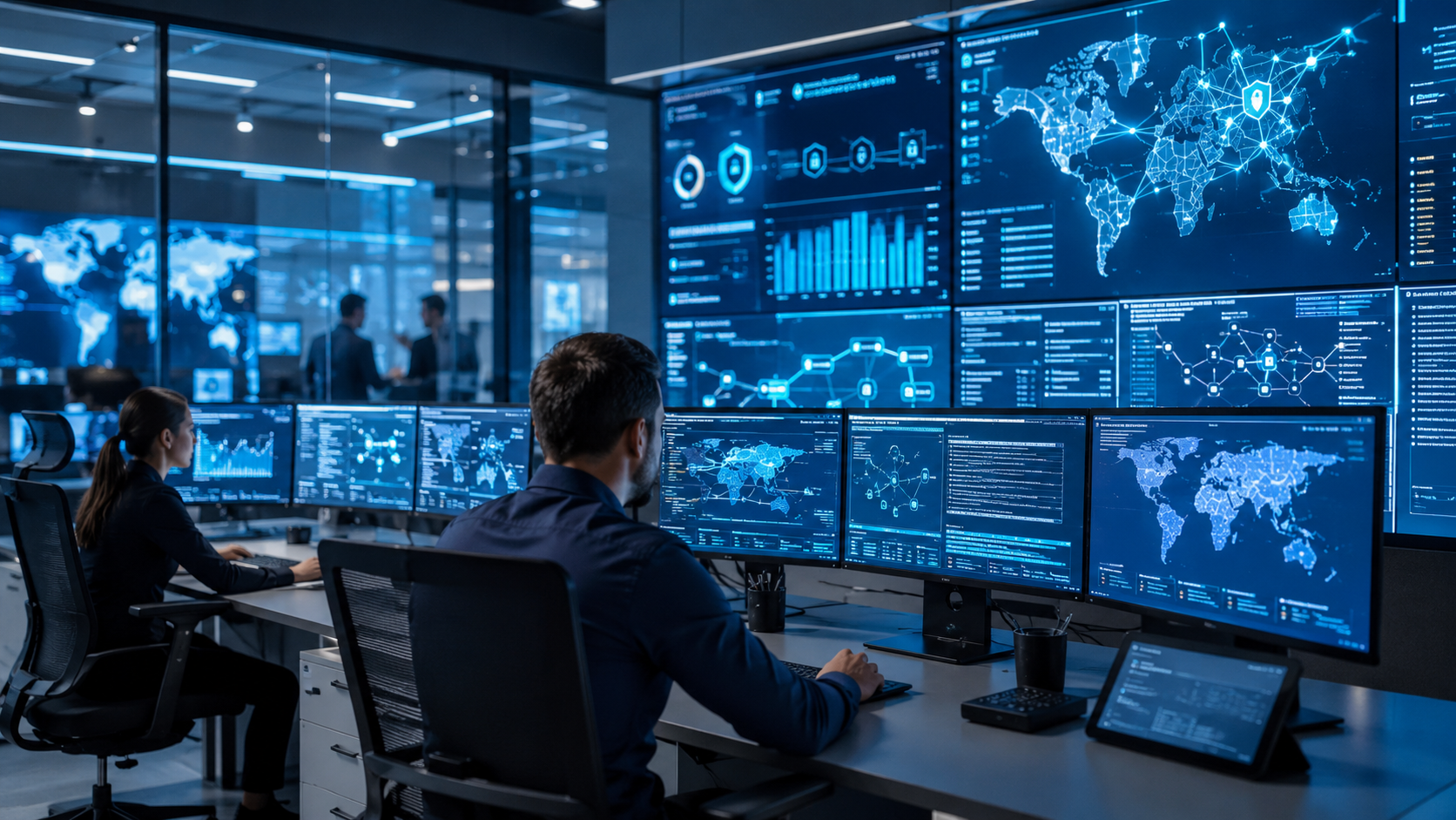 Top SOAR Platforms Comparison Guide with cybersecurity analysts reviewing security dashboards in an enterprise SOC