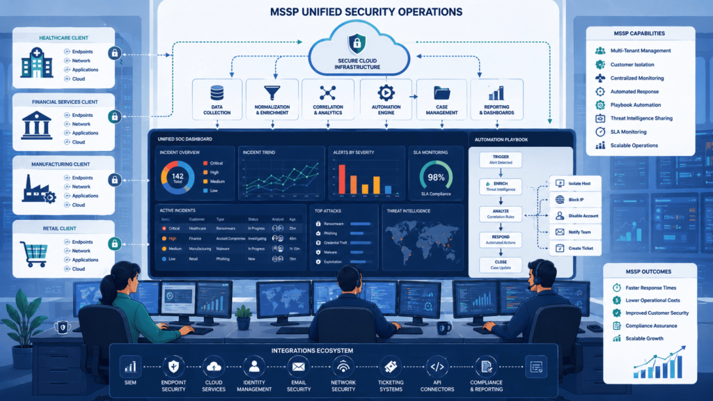 Security operations center dashboard illustrating findings from a cortex xsoar vs splunk soar review.