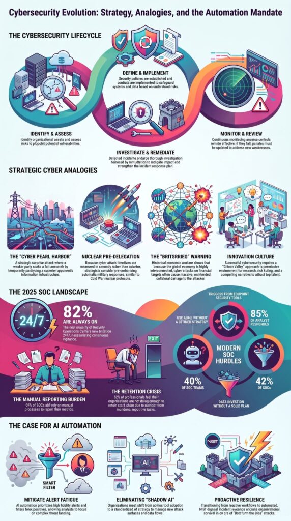 Infographic highlighting benefits using tip security operations across the cybersecurity lifecycle.