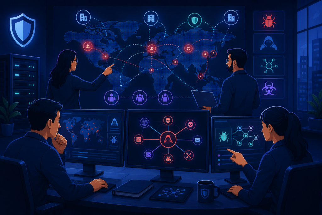 Threat intelligence sharing collaboration for analyzing threat actor TTPs and improving cybersecurity visibility
