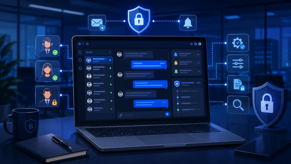 Portal communication notification center with secure messaging and communication workflow management