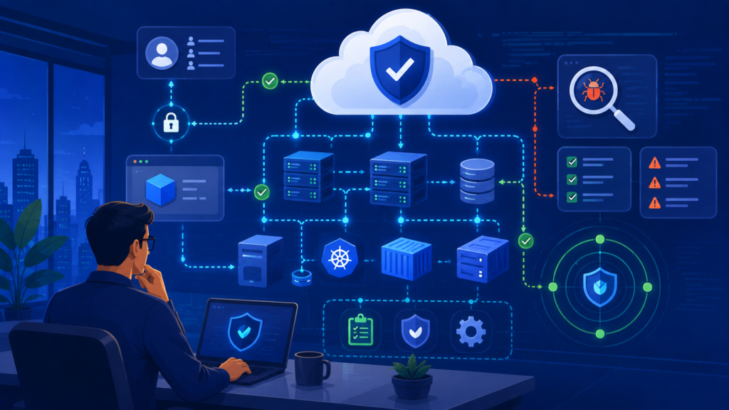 CSPM cloud security posture management tools performing continuous cloud security assessment and configuration monitoring