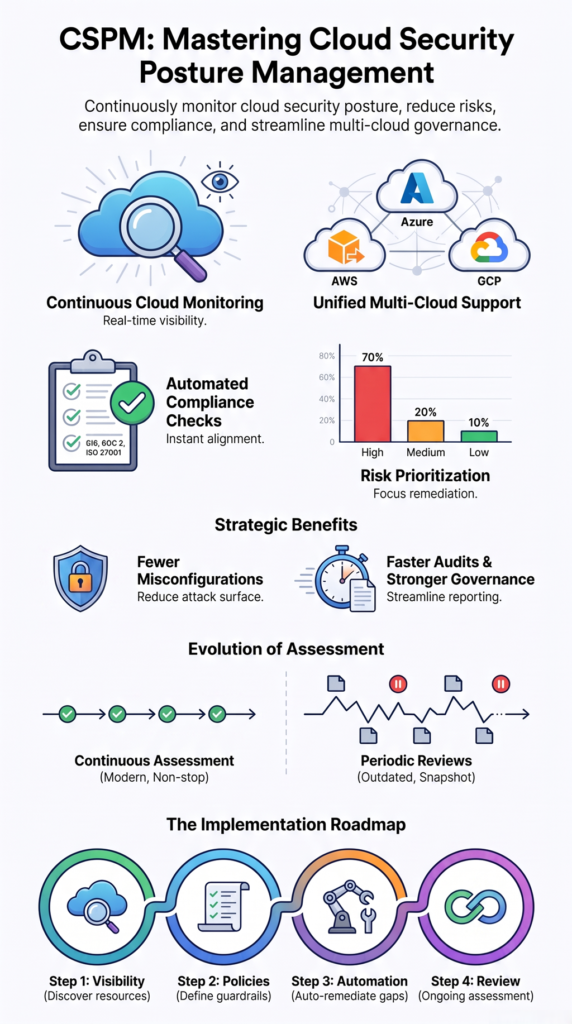 CSPM cloud security posture management tools improve visibility, compliance, governance, risk control