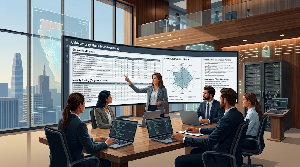 NIST CSF maturity assessment tool for cybersecurity gap analysis and improvement planning