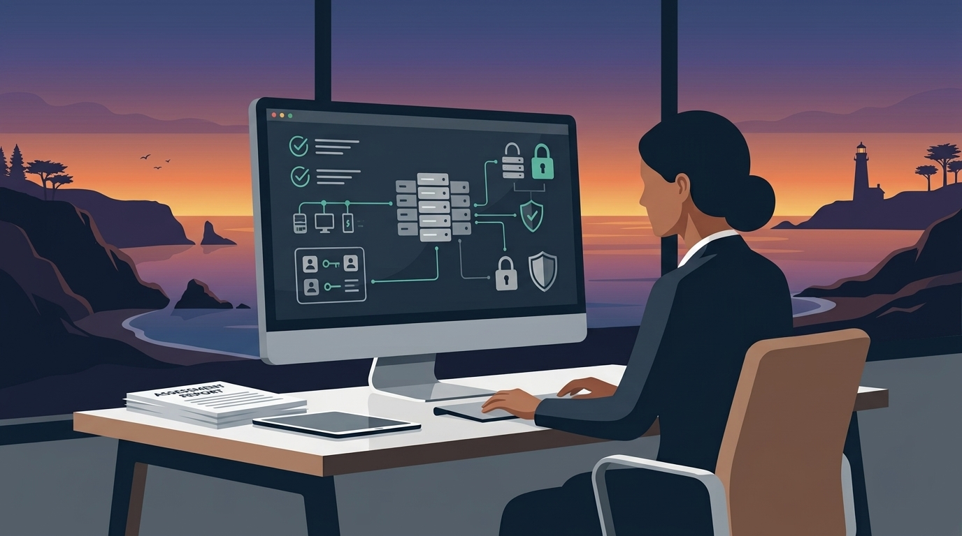 Independent security assessment California reviewing cybersecurity controls and risks