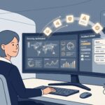 Analyst monitoring a security dashboard feeding an incident ticket, illustrating Integrating MSSP Ticketing Systems.